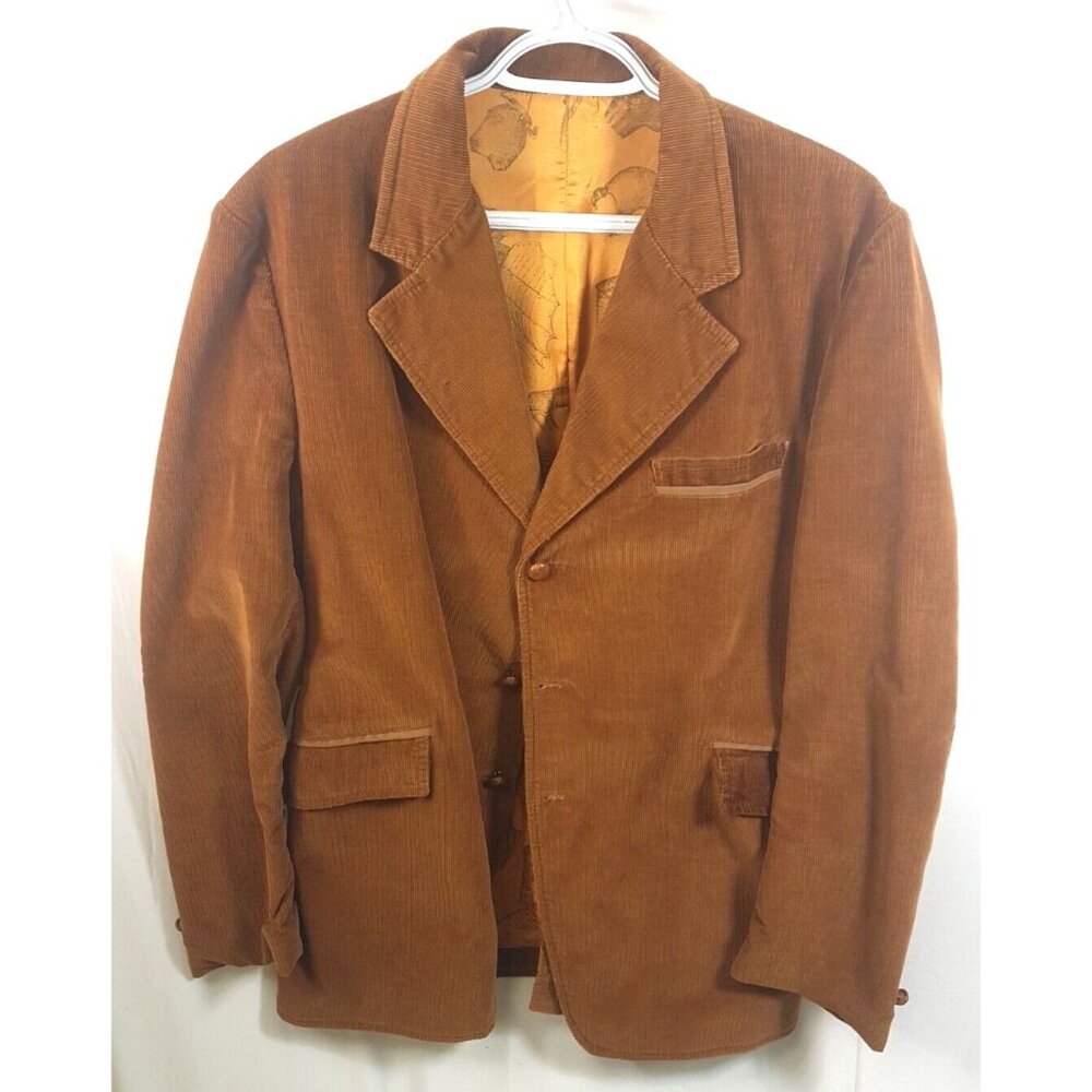 BRAD WHITNEY Men's VTG 42 Brown Corduroy By Shelby Coat Elbow Patches Canada